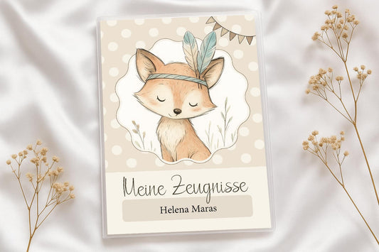 Digitale Vorlage für Zeugnismappen • A4 • Fuchs #25-001