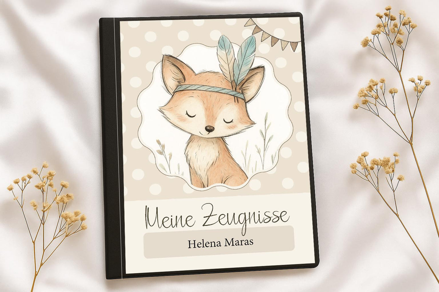 Digitale Vorlage für Zeugnismappen • A4 • Fuchs #25-001