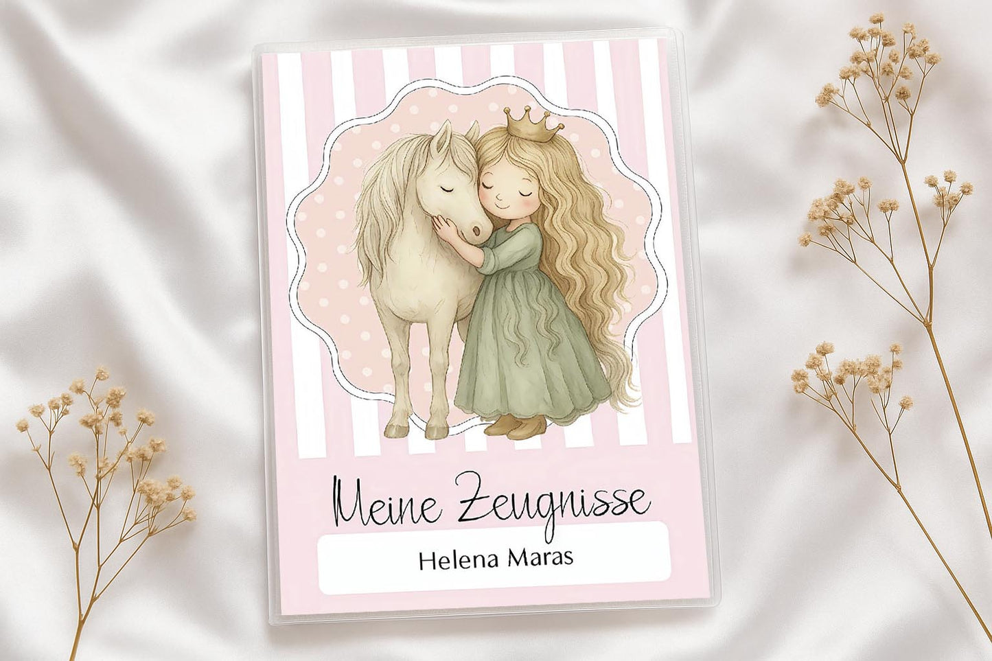 Digitale Vorlage für Zeugnismappen • A4 • Einhorn #25-002 (09)