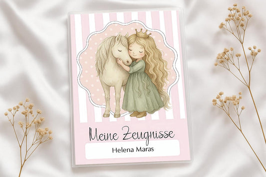 Digitale Vorlage für Zeugnismappen • A4 • Einhorn #25-002 (09)
