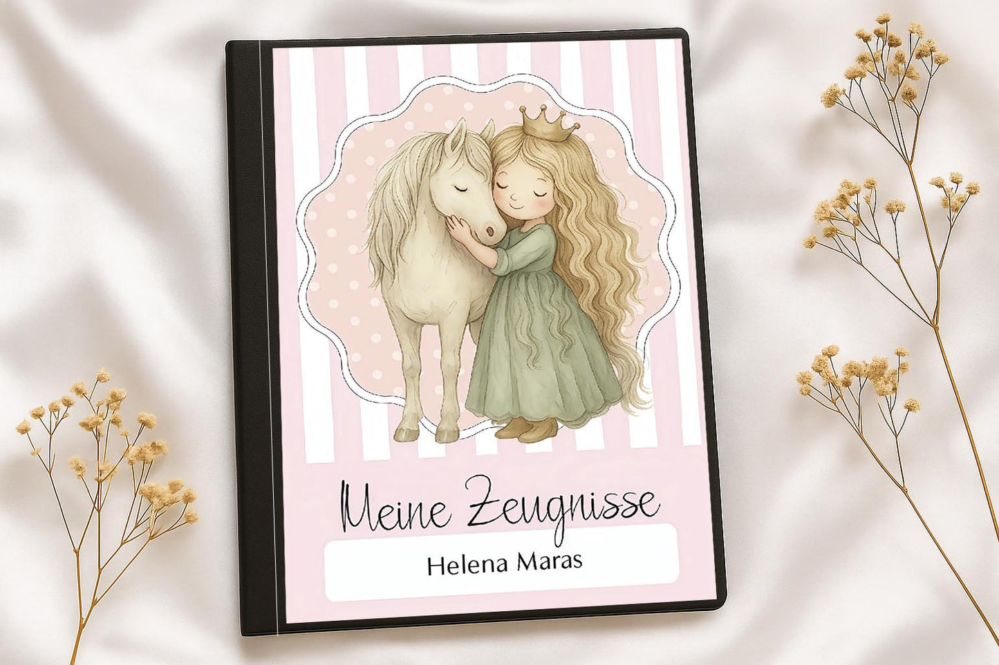 Digitale Vorlage für Zeugnismappen • A4 • Einhorn #25-002 (09)